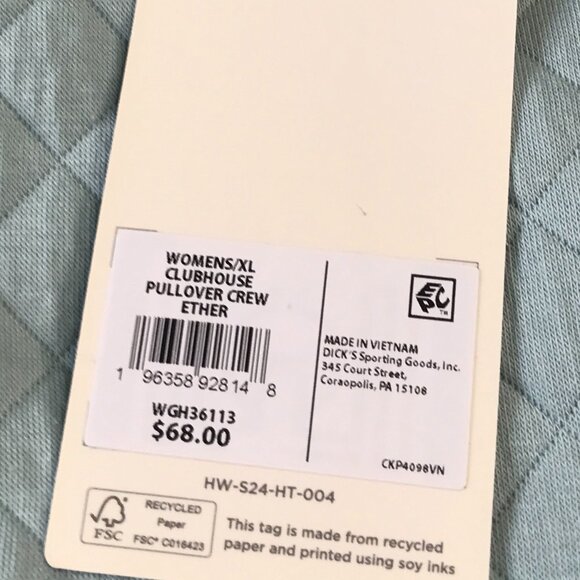 Walter Hagen Women's Clubhouse Pullover Crewneck in Ether/Seafoam NWT - Picture 7 of 7